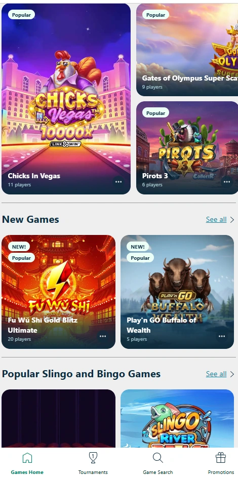 boabet mobile games page